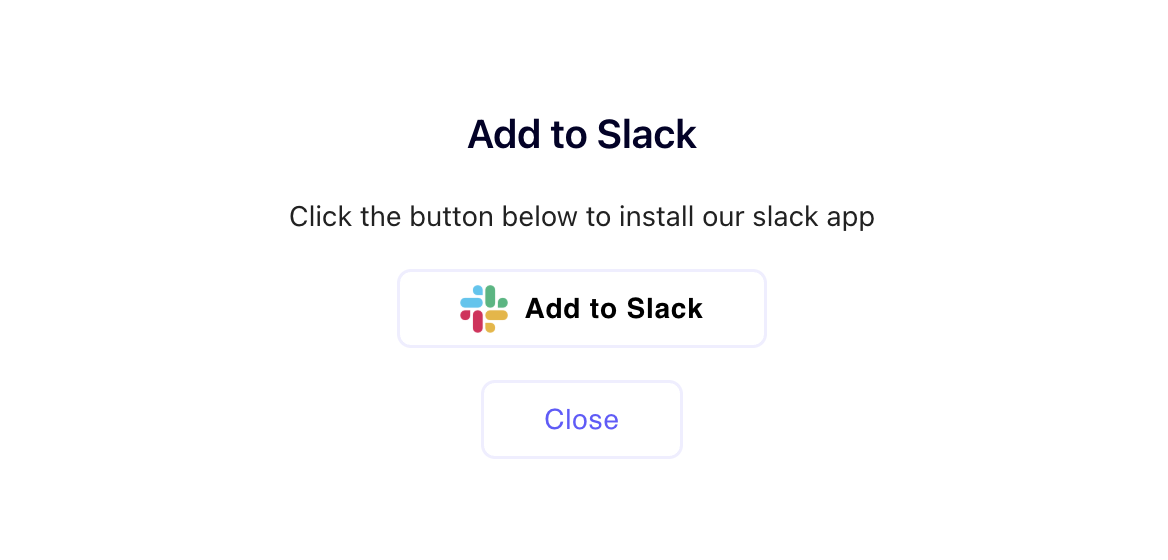 Add to Slack button