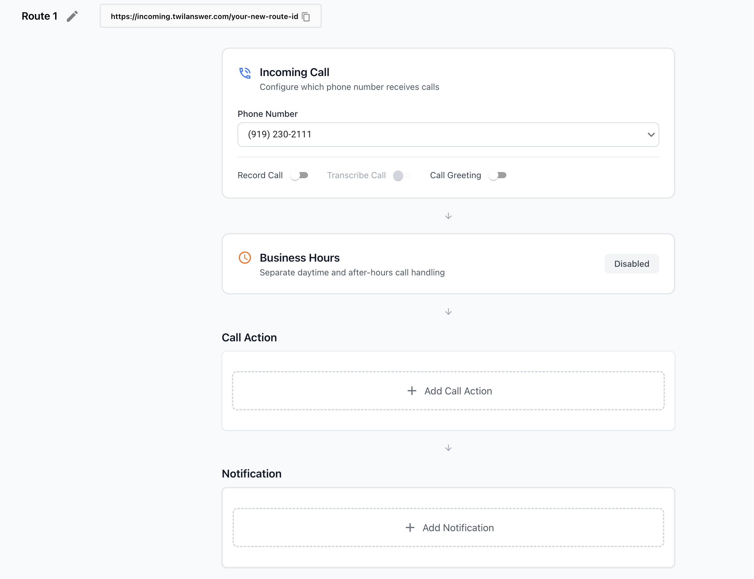 Create a route from onboarding